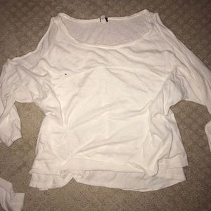 Free people blouse with shoulder holes